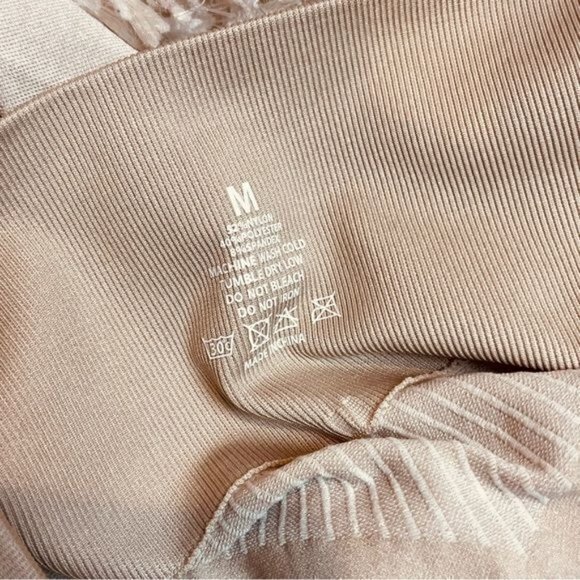 Vital Textured Compression Mesh seamless Tan Leggings Size M RefJ020-2 - Picture 6 of 11